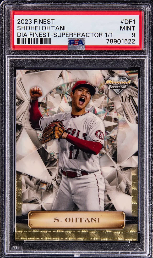 2023 Topps Finest Shohei Ohtani Diamond Finest SuperFractor #DF-1 card image