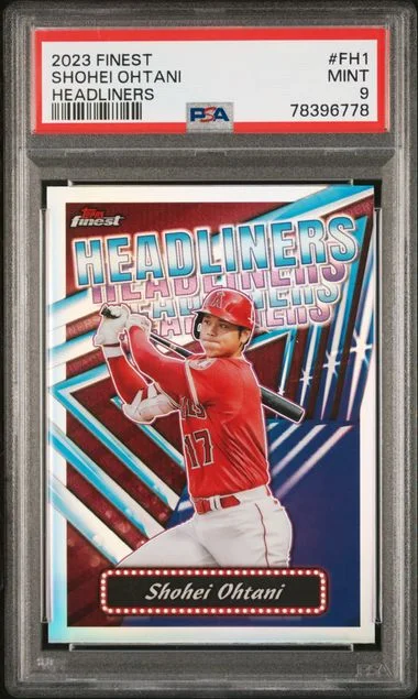 2023 Topps Finest Shohei Ohtani Finest Headliners #FH1 card image