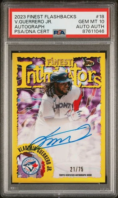 2023 Topps Finest Vladimir Guerrero Jr. Flashbacks Autograph #18 card image