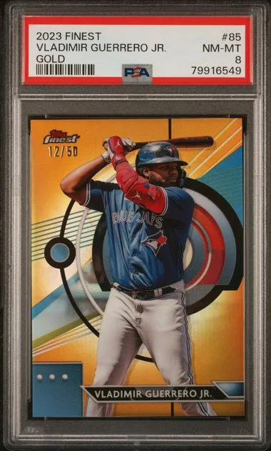2023 Topps Finest Vladimir Guerrero Jr. Gold #85 card image