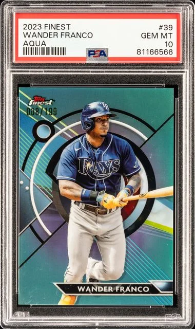 2023 Topps Finest Wander Franco Aqua #39 card image