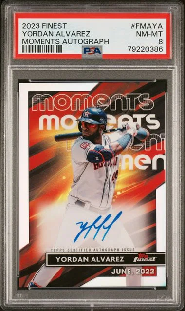 2023 Topps Finest Yordan Alvarez Finest Moments Autographs #FMA-YA card image