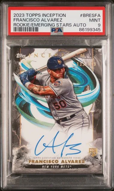 2023 Topps Francisco Alvarez Inception & Emerging Stars Autographs #BRES-FA card image