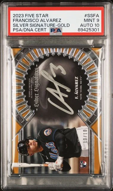 2023 Topps Francisco Alvarez Five Star Silver Signatures Gold #SSFA card image