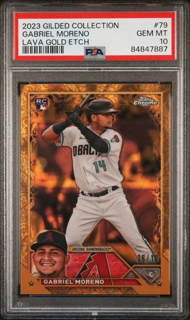 2023 Topps Gabriel Moreno Gilded Collection Lava Gold Etch #79 card image