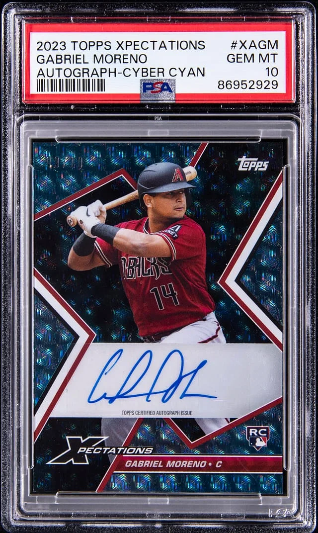 2023 Topps Gabriel Moreno Xpectations Autograph Cyber Cyan #XAGM card image