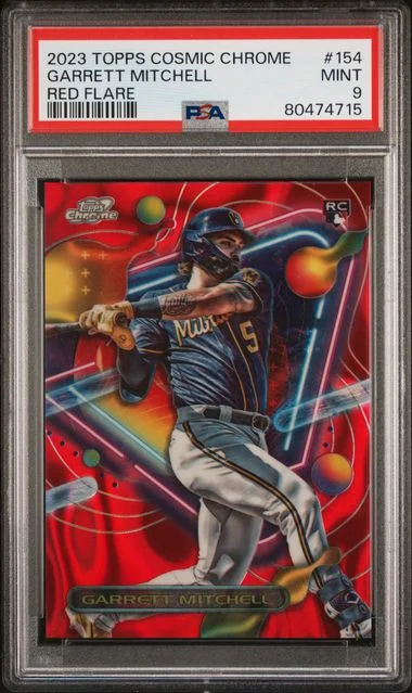 2023 Topps Garrett Mitchell Cosmic Chrome Black Eclipse #154 card image