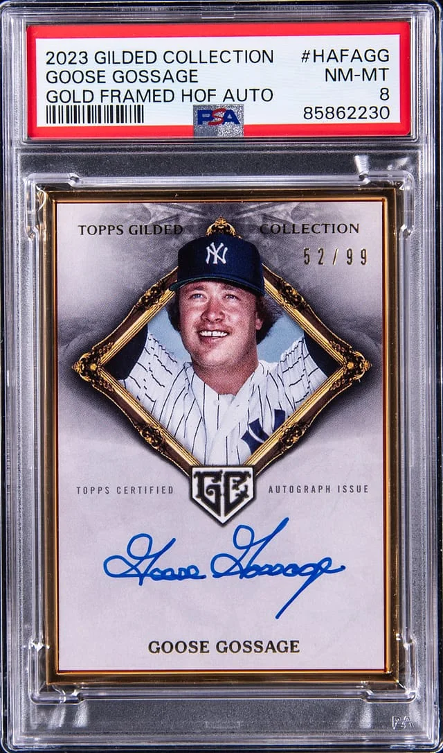 2023 Topps Goose Gossage Gilded Collection Gold Framed Hall of Fame Autograph #GG card image