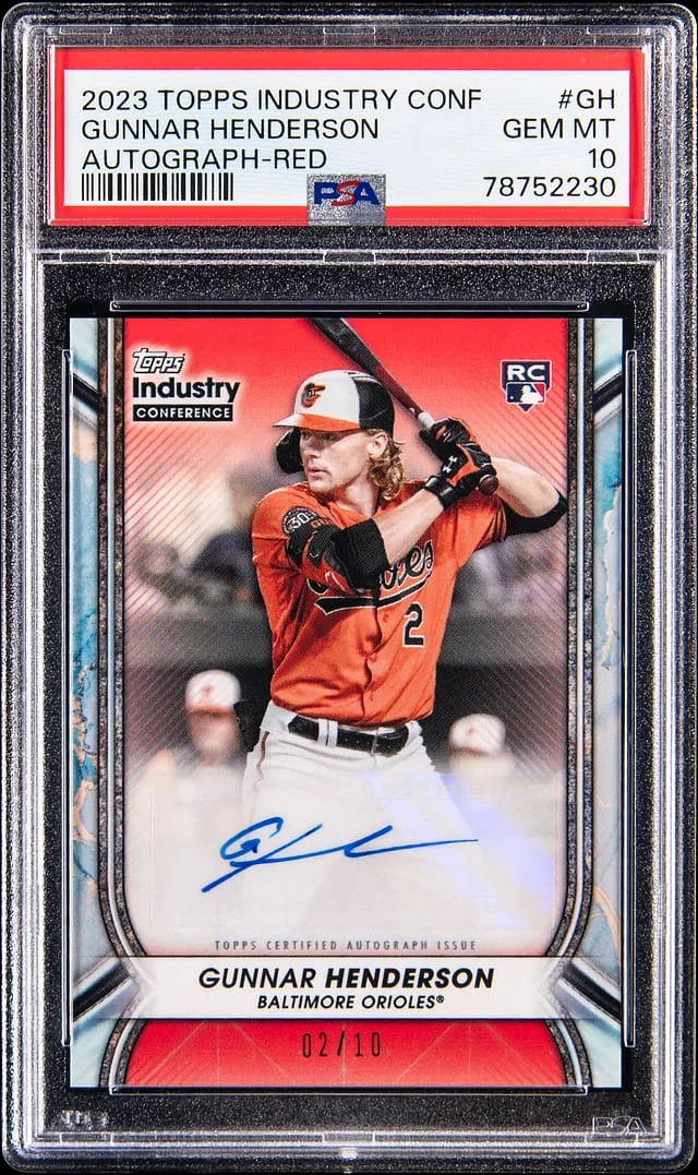 2023 Topps Gunnar Henderson Industry Conference Autograph Red #A-Gh card image