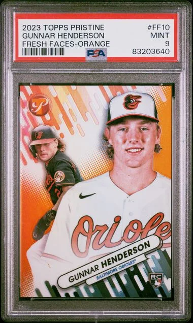 2023 Topps Gunnar Henderson Pristine Fresh Faces Orange #FD10 card image