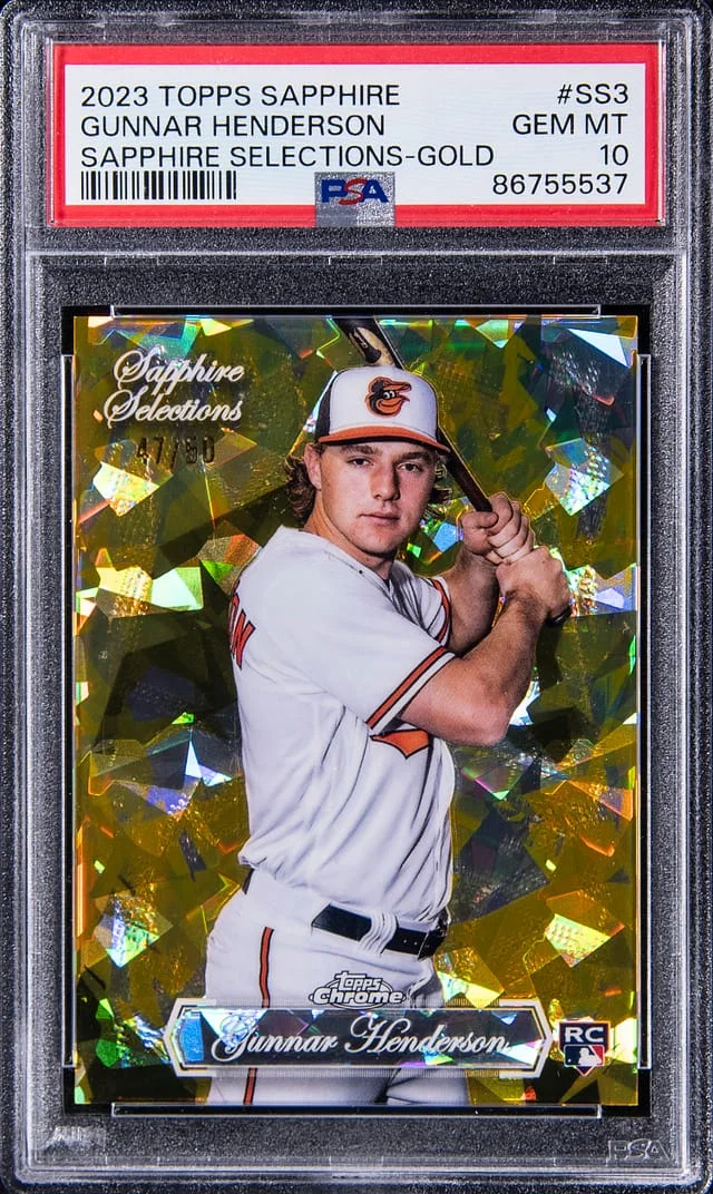 2023 Topps Gunnar Henderson Sapphire Selections Gold #SS3 card image