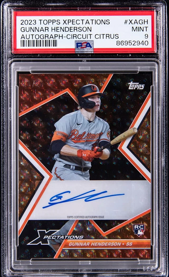 2023 Topps Gunnar Henderson Xpectations Autograph Circuit Citrus #XAGH card image
