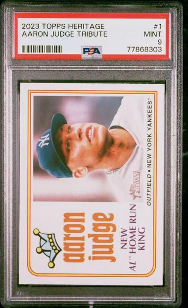 2023 Topps Heritage Aaron Judge Tribute #1 card image