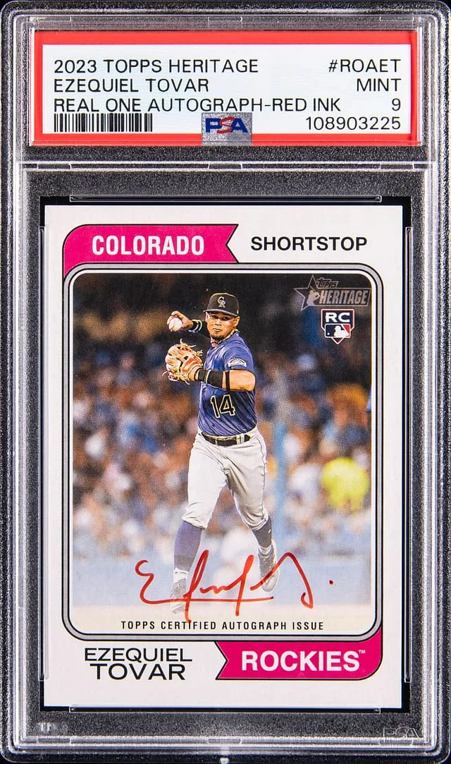 2023 Topps Heritage Ezequiel Tovar Autographed Red Ink #ROA-ET card image