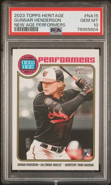 2023 Topps Heritage Gunnar Henderson New Age Performers #NA15 card image