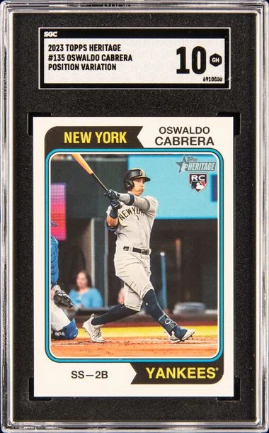 2023 Topps Heritage Oswaldo Cabrera #135 card image