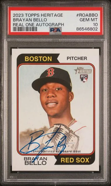 2023 Topps Heritage Real One Brayan Bello Autograph #ROABBO card image
