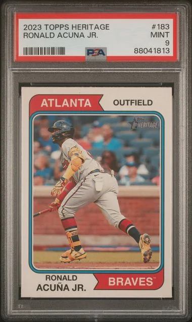 2023 Topps Heritage Ronald Acuna Jr. #183 card image