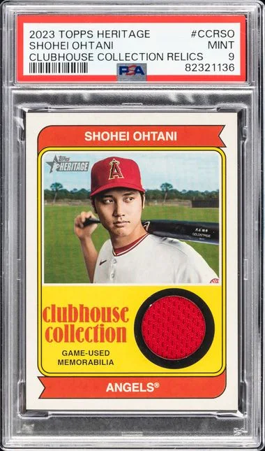 2023 Topps Heritage Shohei Ohtani Game-Used Clubhouse Collection Relics #CCR-SO card image