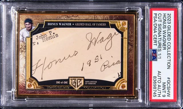 2023 Topps Honus Wagner Gilded Collection Cut Signatures #GCS-HW card image