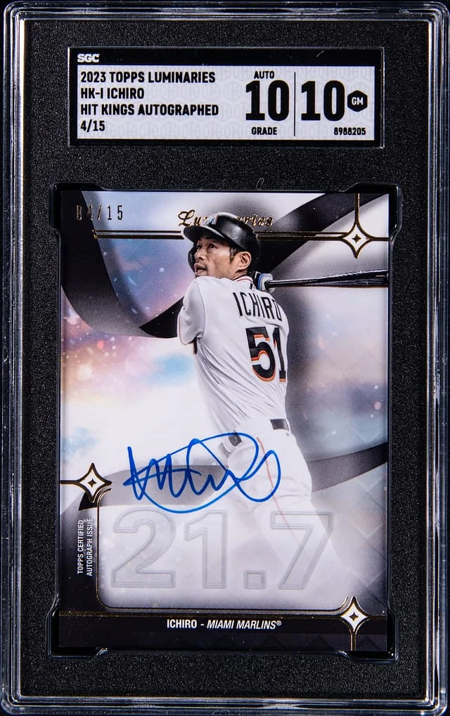 2023 Topps Ichiro Luminaries Hit Kings Autograph #HK-I card image