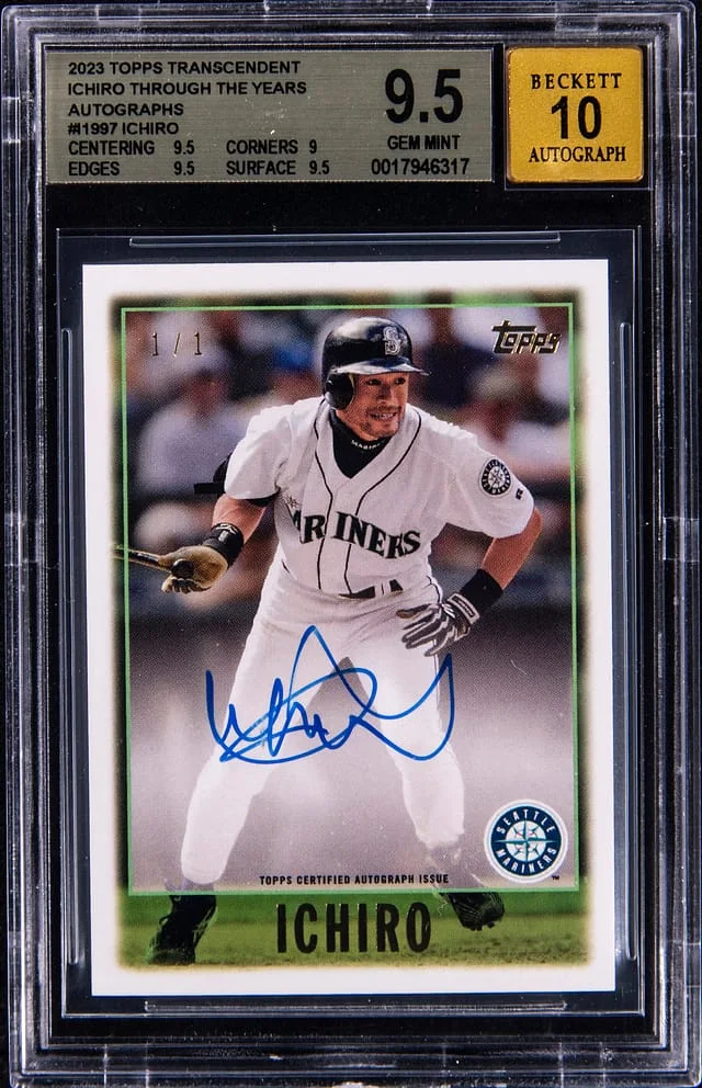 2023 Topps Ichiro Transcendent Through The Years Autograph #I-1997 card image