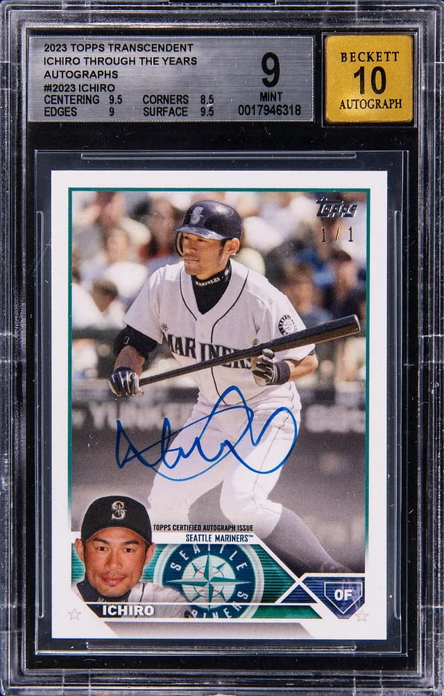 2023 Topps Ichiro Transcendent Collection Through The Years Autographs #I-2023 card image