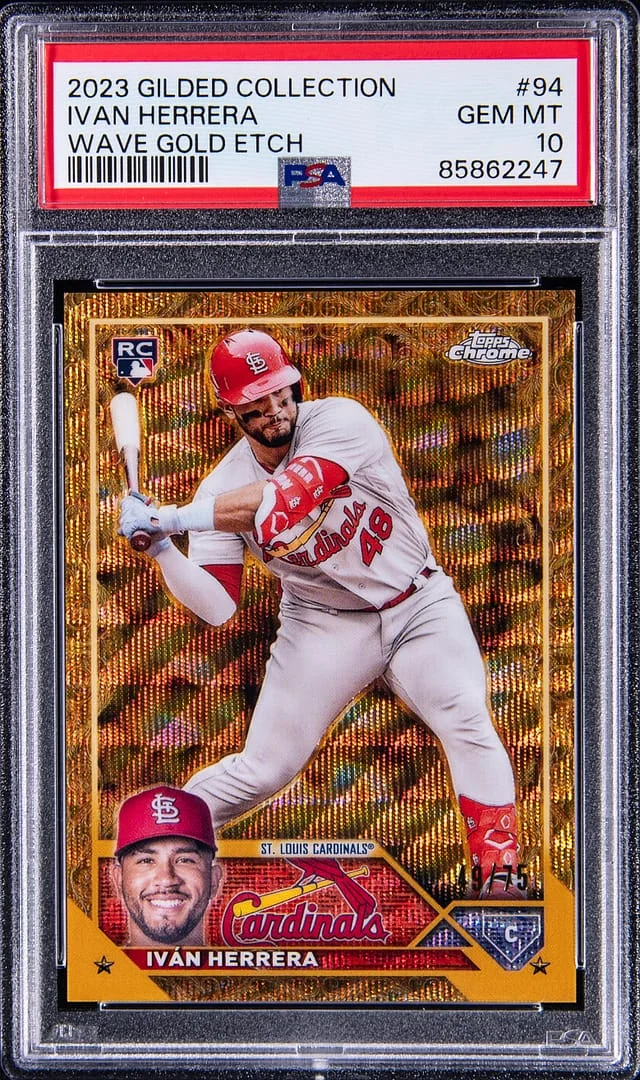 2023 Topps Ivan Herrera Gilded Collection Wave Gold Etch #94 card image