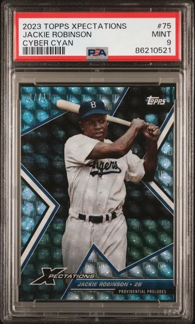 2023 Topps Jackie Robinson Xpectations Cyber Cyan #75 card image