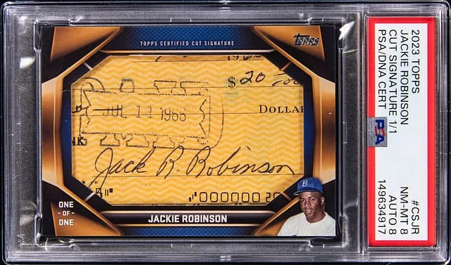 2023 Topps Jackie Robinson Cut Signature #CR-JR card image