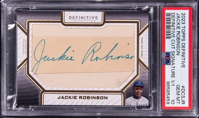 2023 Topps Jackie Robinson Definitive Collection Definitive Cut Signature #DCS-JR card image