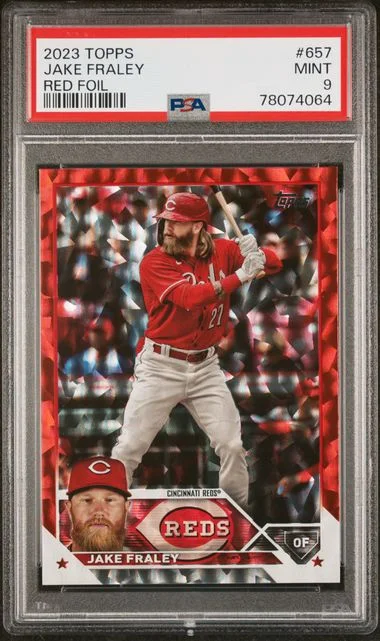 2023 Topps Jake Fraley Red Foil #657 card image