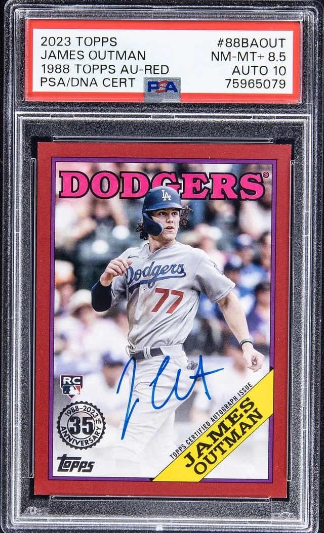 2023 Topps James Outman 1988 Topps Autograph Red #88BA-OUT card image