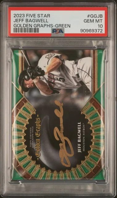 2023 Topps Jeff Bagwell Five Star Golden Graphs Green #GGJB card image