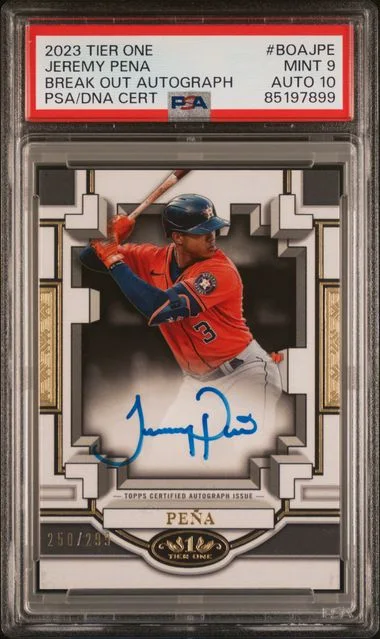 2023 Topps Jeremy Pena Tier One Break Out Autographs #BOAJPE card image