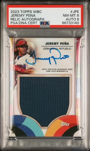 2023 Topps Jeremy Pena World Baseball Classic WBC Relic Autographs #JPE card image