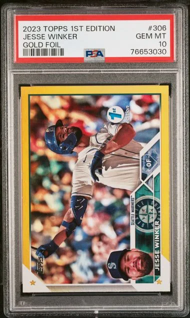 2023 Topps Jesse Winker 1st Edition Gold Foil #306 card image