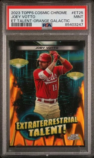 2023 Topps Joey Votto Cosmic Chrome Extraterrestrial Talent Orange Galactic #ET25 card image