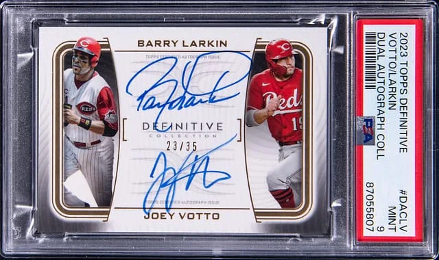 2023 Topps Joey Votto/Barry Larkin Definitive Collection Dual Autograph #DACLV card image