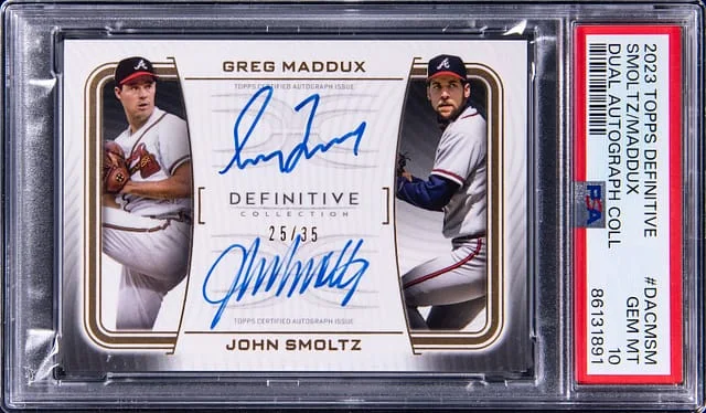 2023 Topps John Smoltz/Greg Maddux Definitive Dual Autograph Collection #DAC-MSM card image