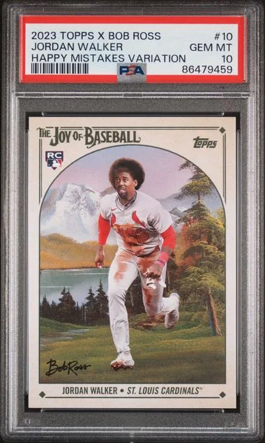2023 Topps Jordan Walker X Bob Ross The Joy Of Baseball Happy Mistakes Variation #10 card image