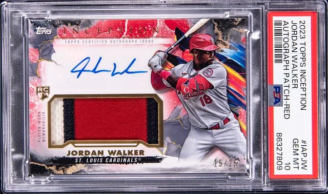 2023 Topps Jordan Walker Inception Autograph Patch Red #IAP-JW card image