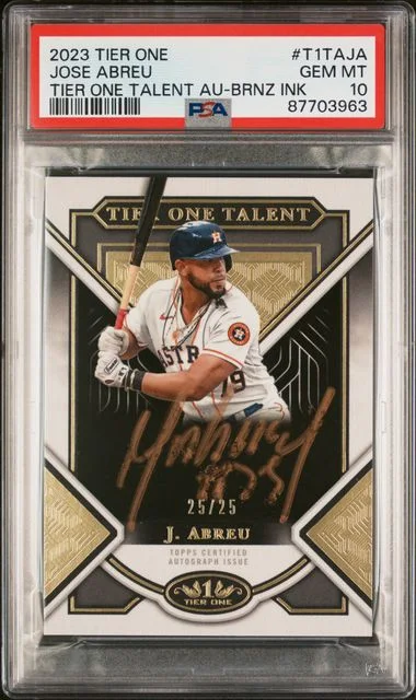 2023 Topps Jose Abreu Tier One Tier One Talent Autographs Bronze Ink #T1TAJA card image