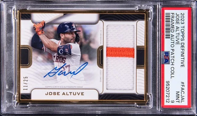 2023 Topps Jose Altuve Definitive Framed Autograph Patch Collection #FAC-JAL card image