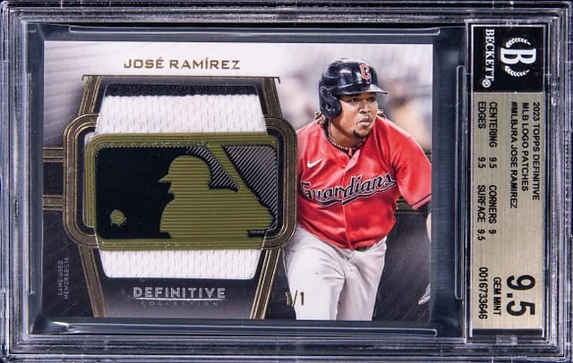 2023 Topps Jose Ramirez Definitive Collection MLB Logo Patches #MLBJRA card image