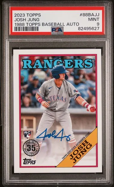 2023 Topps Josh Jung 1988 Topps Baseball Autographs #88BAJJ card image