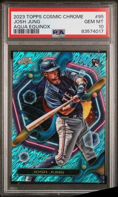 2023 Topps Josh Jung Cosmic Chrome Orange Galactic #95 card image