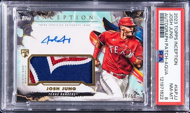 2023 Topps Josh Jung Inception Autograph Patch Aqua #IAP-JJ card image