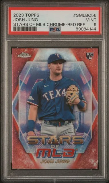 2023 Topps Josh Jung Stars Of the MLB Chrome Series 2-Red Refractor #SMLBC56 card image