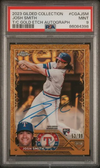 2023 Topps Josh Smith Gilded Collection Topps Chrome Gold Etch Autographs #CGAJSM card image